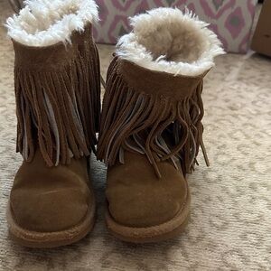 UGG Kids Fringe Brown Boots